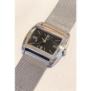 Vintage Women's Timex Easy Reader Quartz Watch 33mm Stainless Steel Mesh Strap